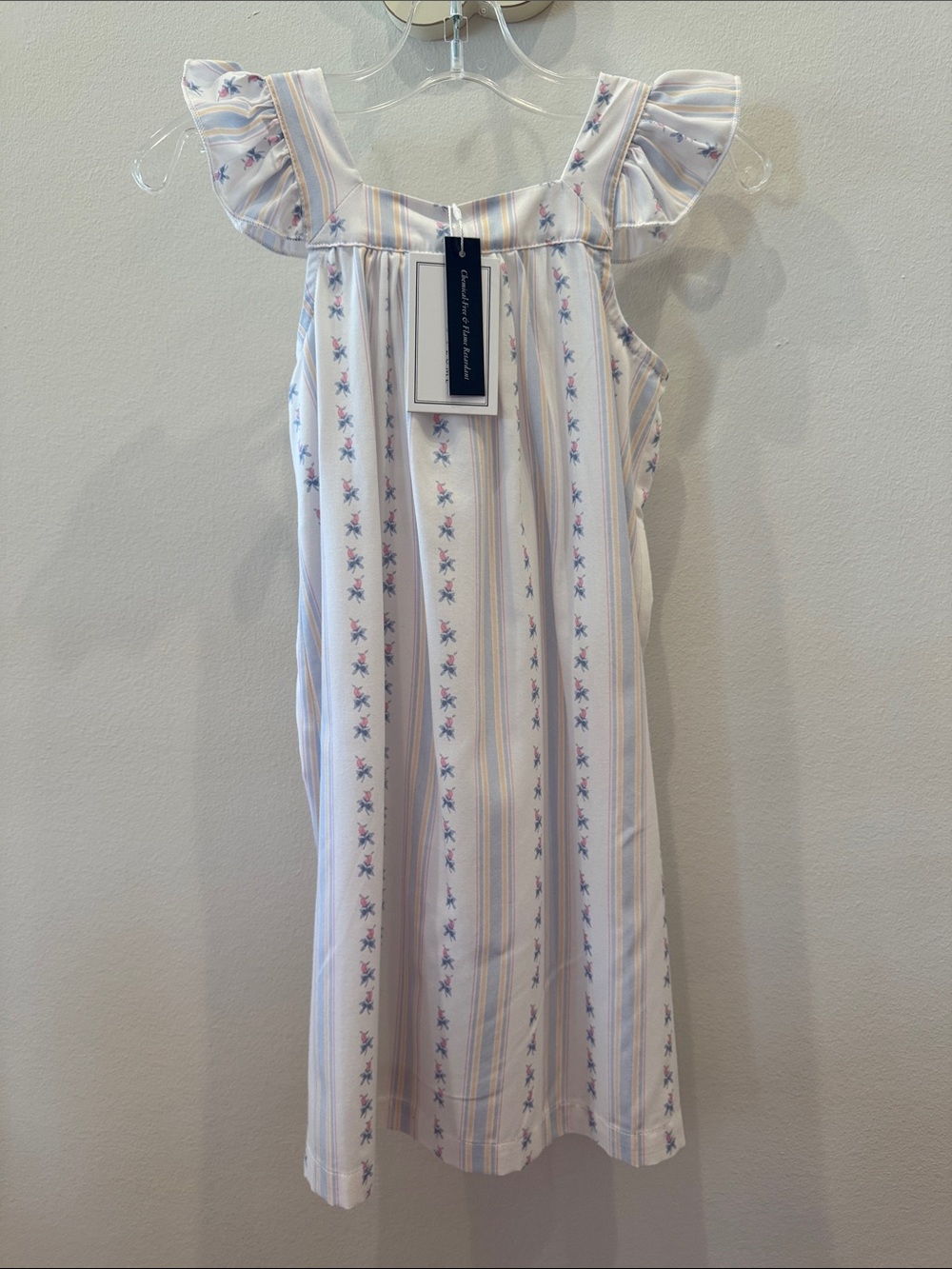 NWT Petite Plume Girls Clara Nightgown, Cottage Stripe 3t